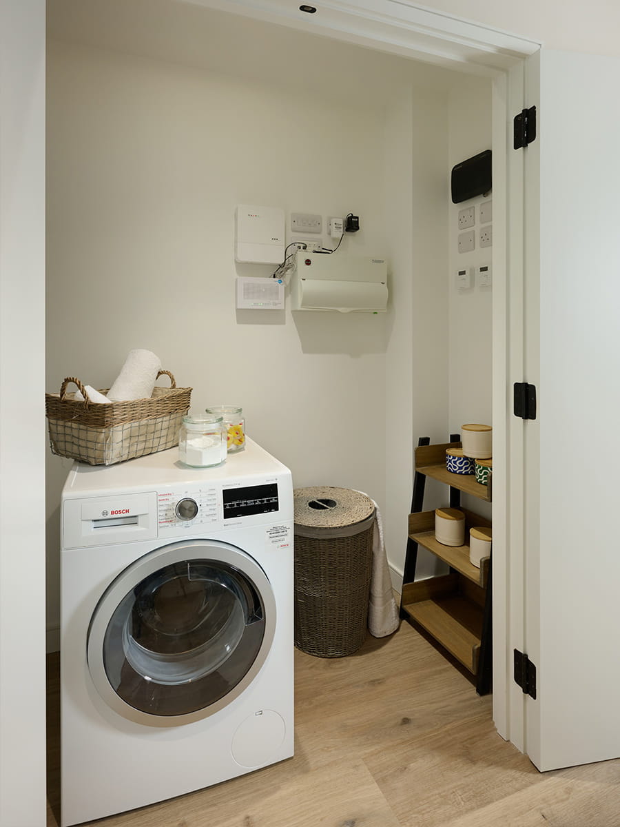 An interior image of the Utility Cupboard at the Brickfield House showhome