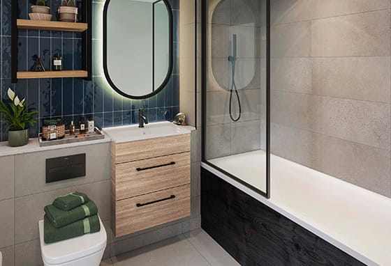 A Foundary themed bathroom at Quarter Yards