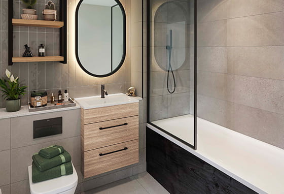 A Hudson themed bathroom at Quarter Yards