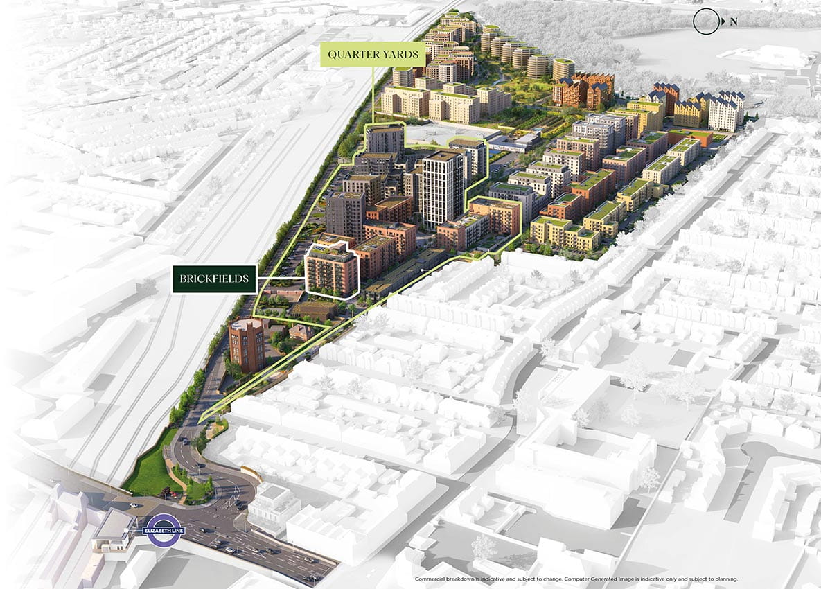 The Green Quarter, Site Plan highlighting Brickfields