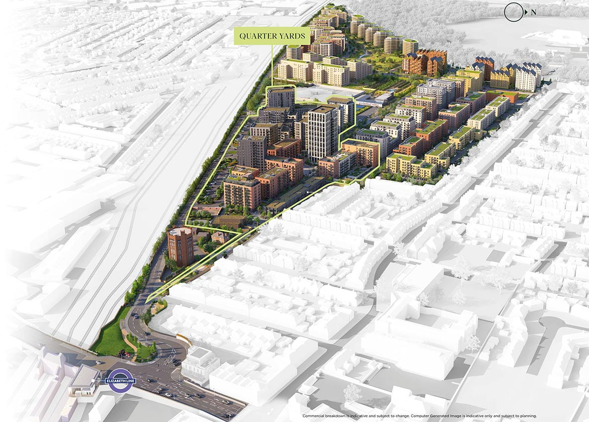 The Green Quarter, Site Plan highlighting Quarter Yards