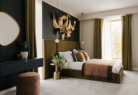 Trent Park showhome spacious bedroom