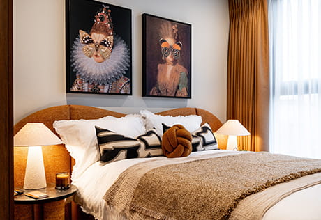 Trent Park fully dressed showhome bedroom