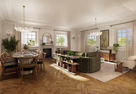 An interior image of the Showhome at The Mansion House at Trent