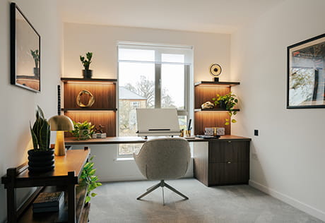 An image of a study area within a Trent Park showhome