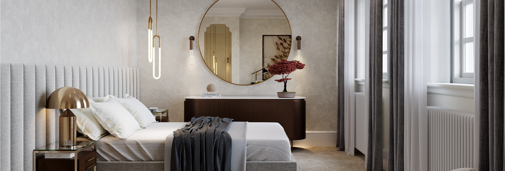Interior bedroom image at Trent Park