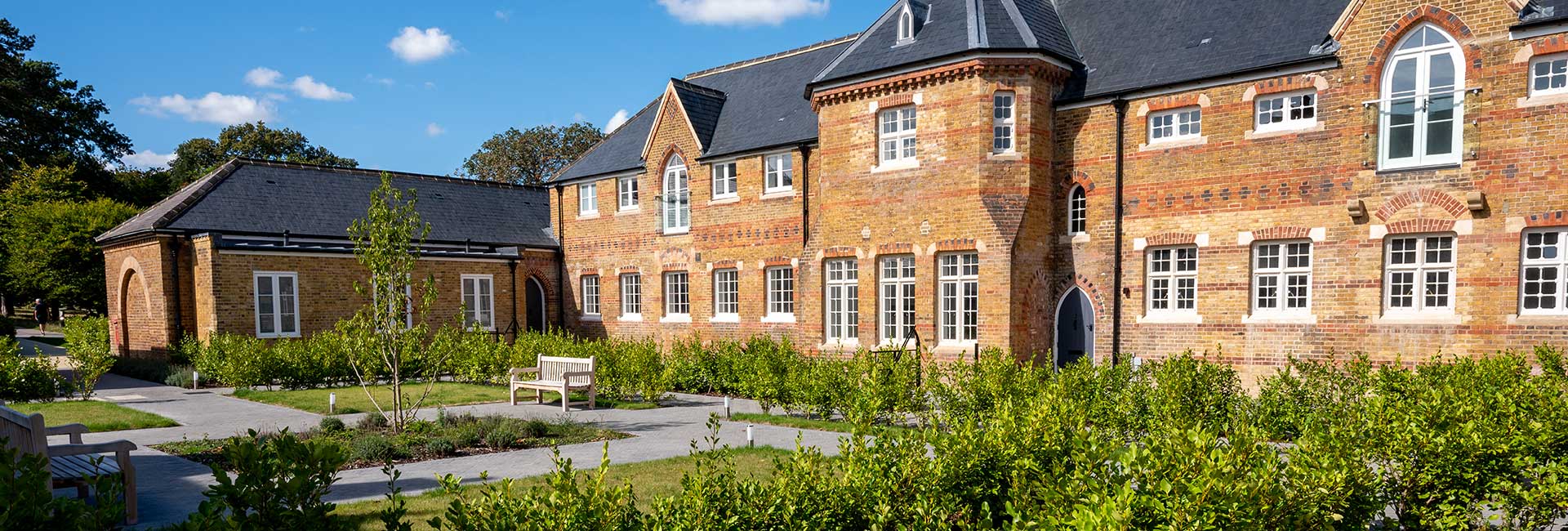An exterior image of The Royal Mews, Trent Park