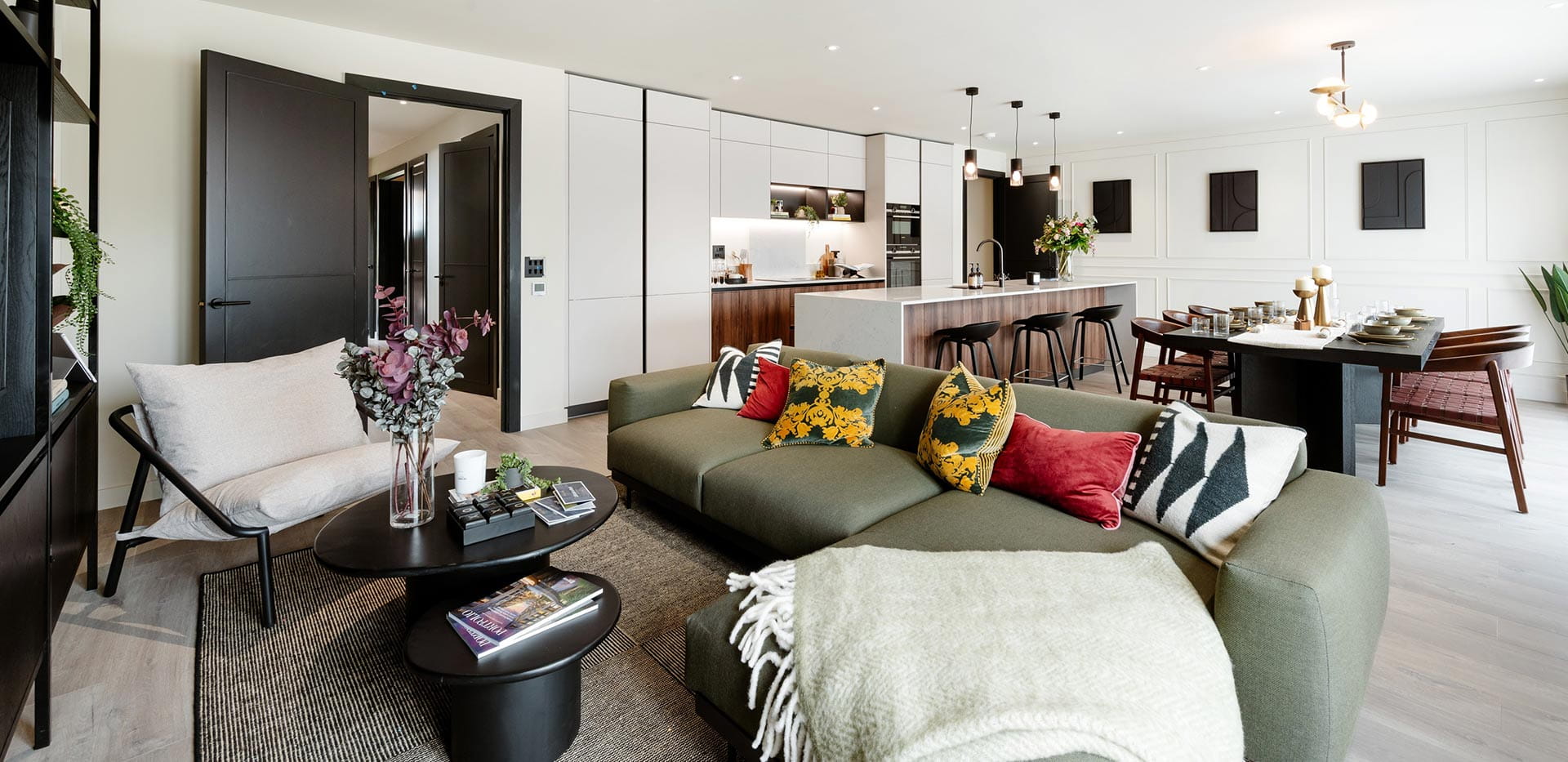 The Walled Gardens spacious open plan living space