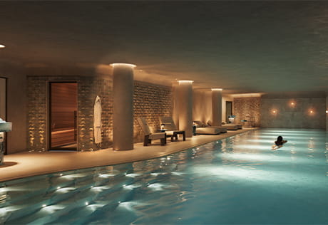 A CGI of the swimming pool at Trillium