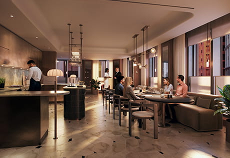 Club Elysian, business lounge and private dining space