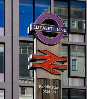 The Elizabeth Line sign