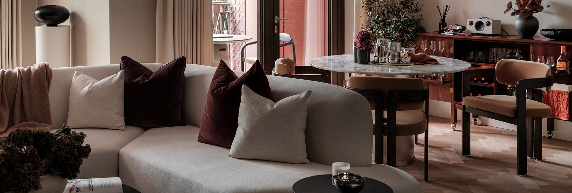 An interior photograph of Living / Dining area from Trillium