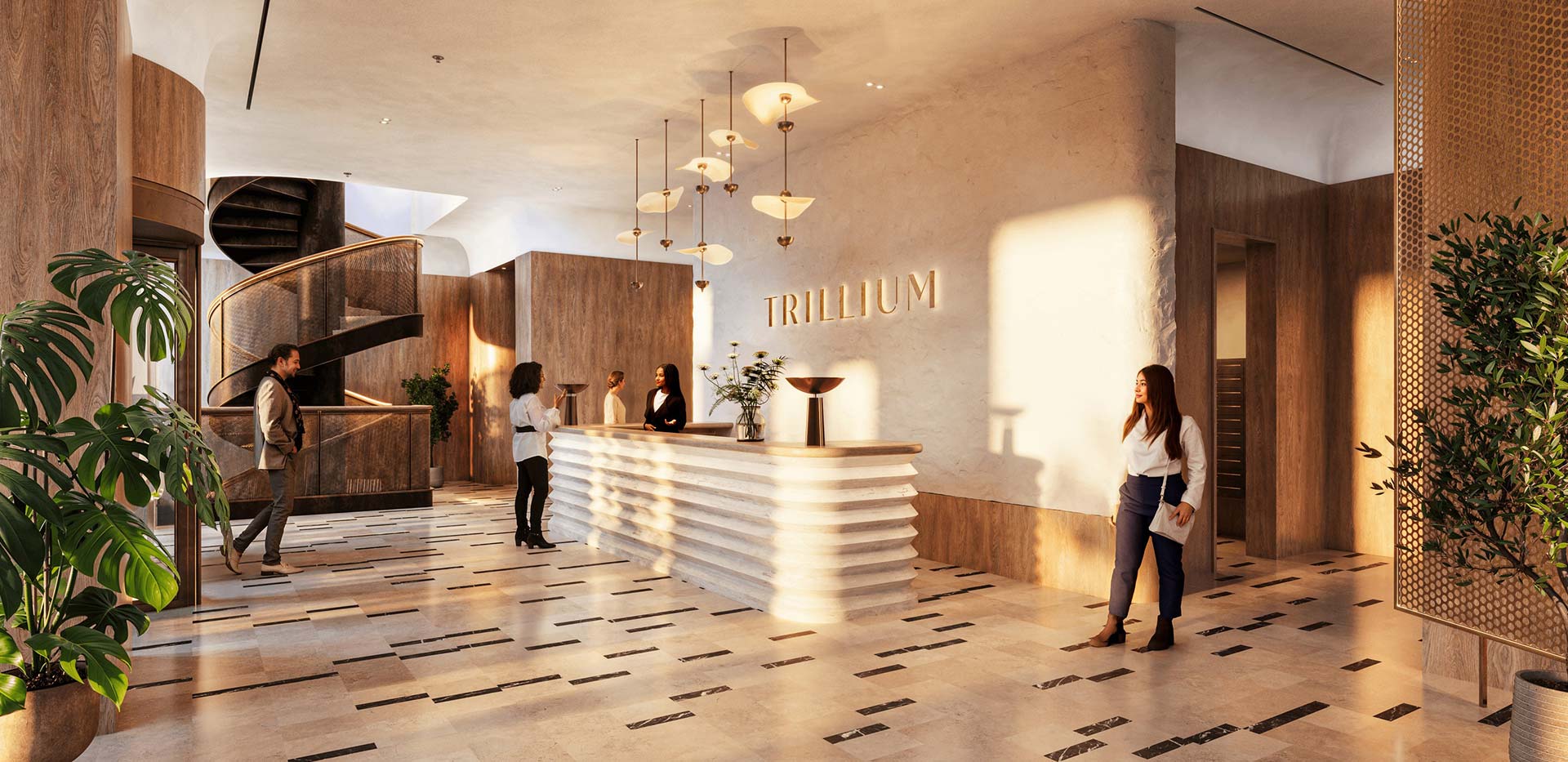 Spacious concierge at Trillium