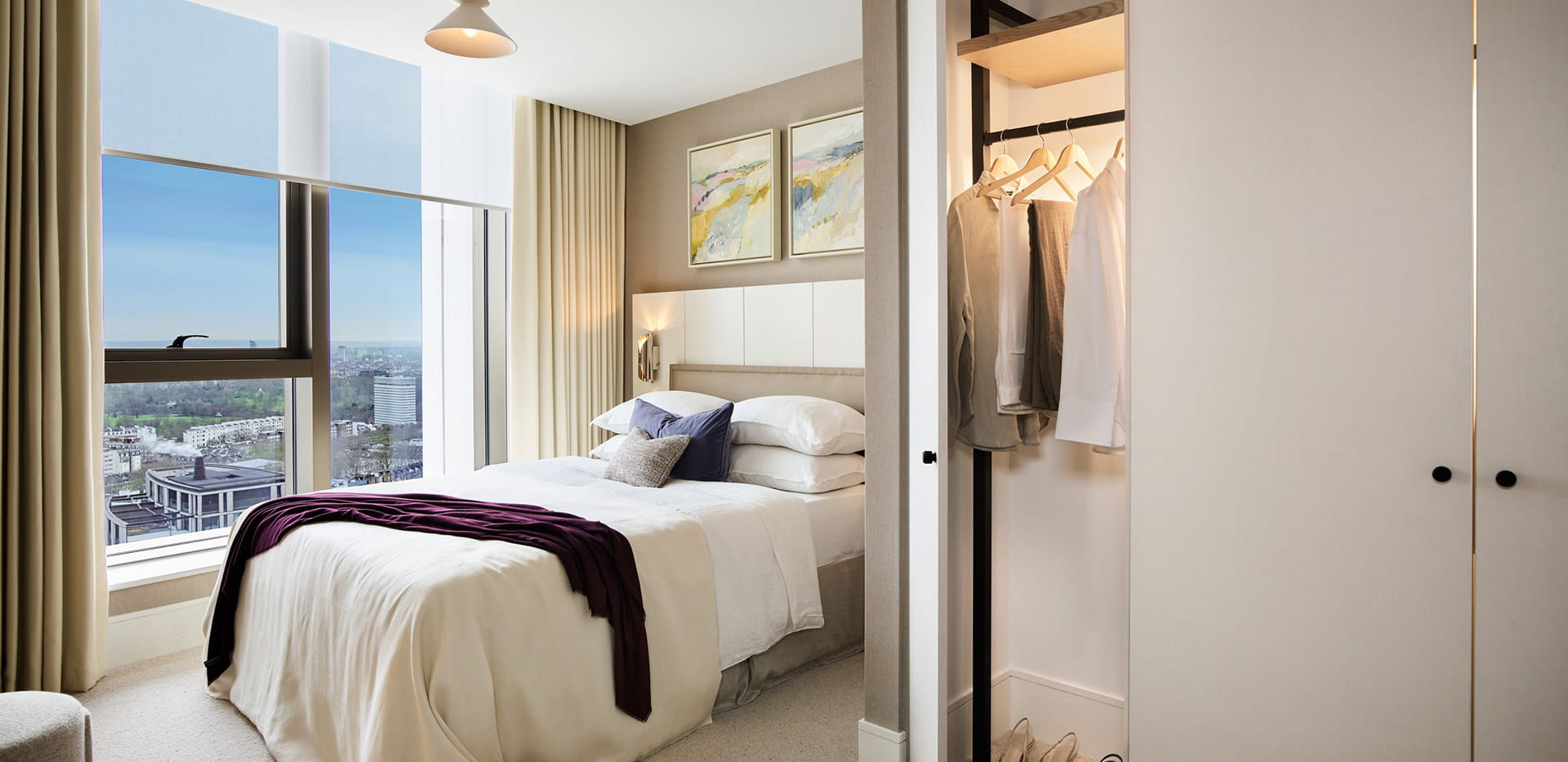 Interior bedroom image of a showhome in The Burton, Trillium