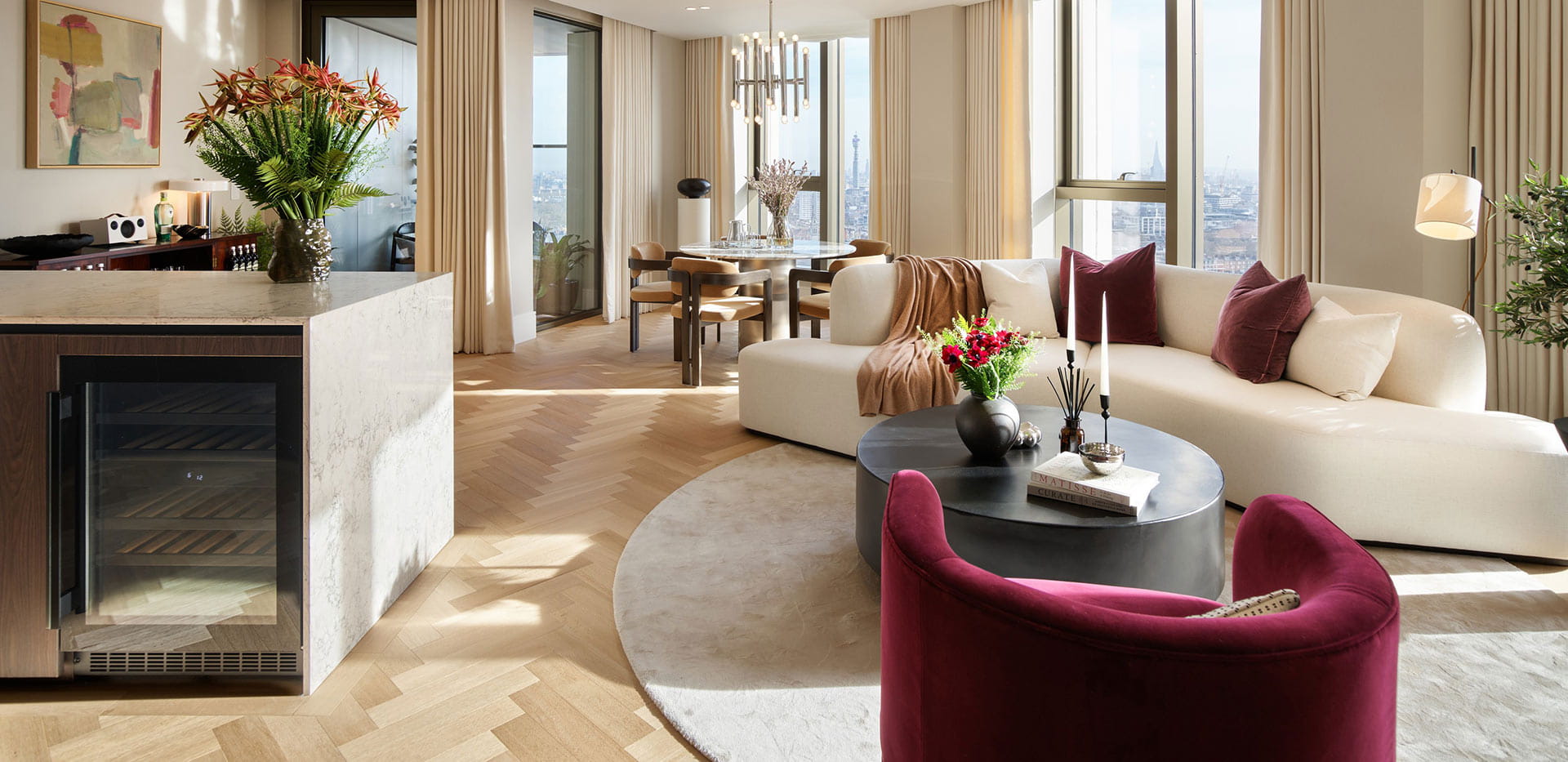 Interior living/dining image within a showhome of The Burton, Trillium