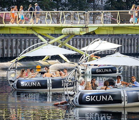 An image of people enjoying Skuna
