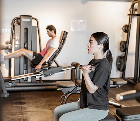 An image of people exercising