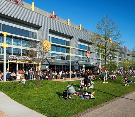 An image of the Hackney Wick food outlets