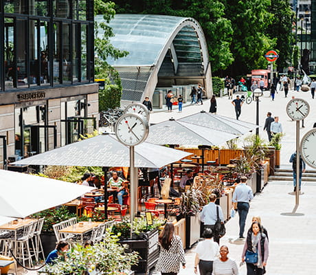 An image of Canary Wharf shopping centre