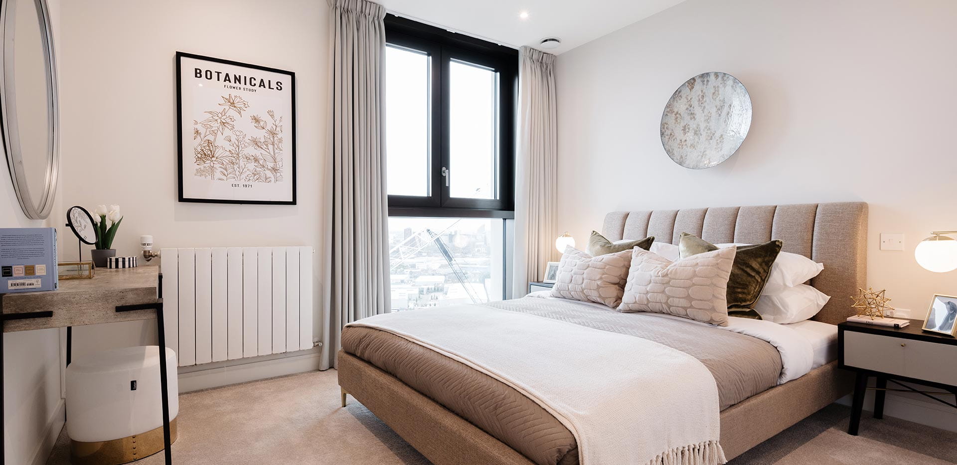 Light double bedroom with full length window