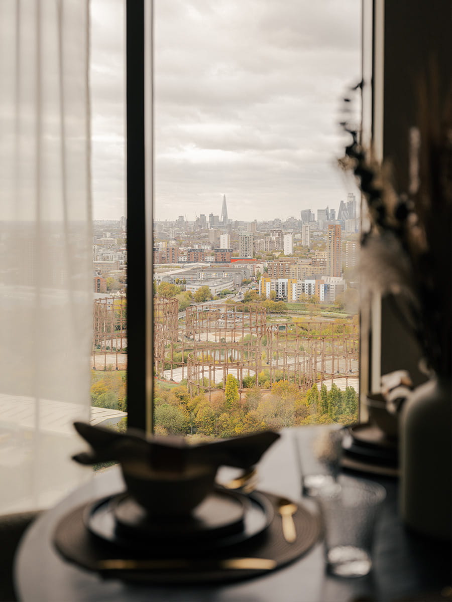 TwelveTrees Park, property 31.06, dining area with city views