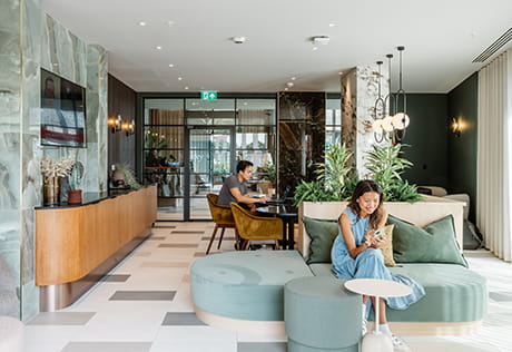 An image of the lobby at TwelveTrees Park