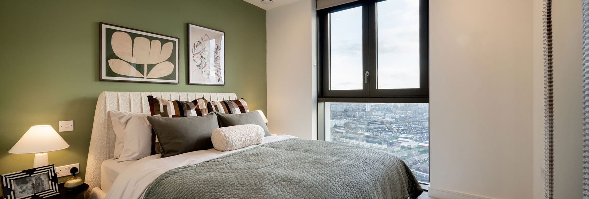 An image of a bedroom within a showhome at TwelveTrees Park