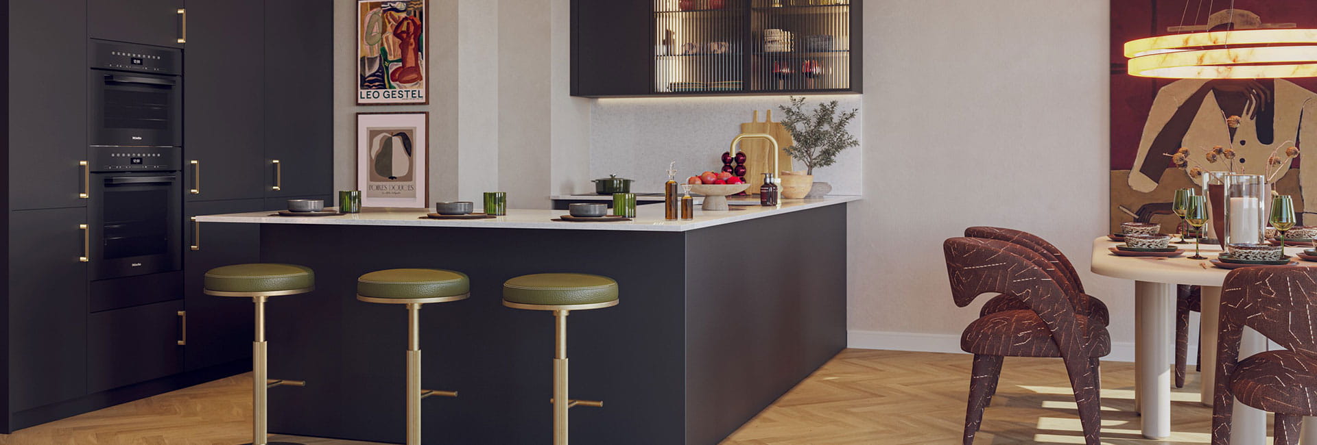 An interior Kitchen image from The Redwood at TwelveTrees Park