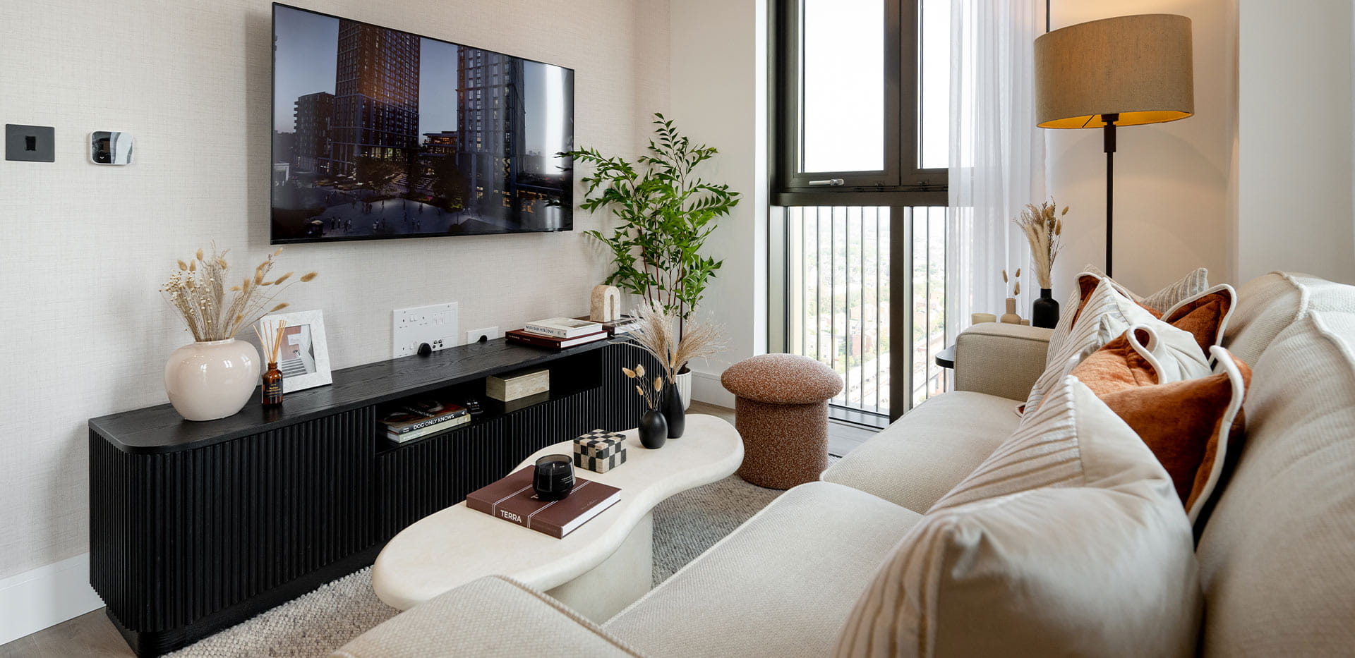 Interior image of a living room at Twelvetrees Park