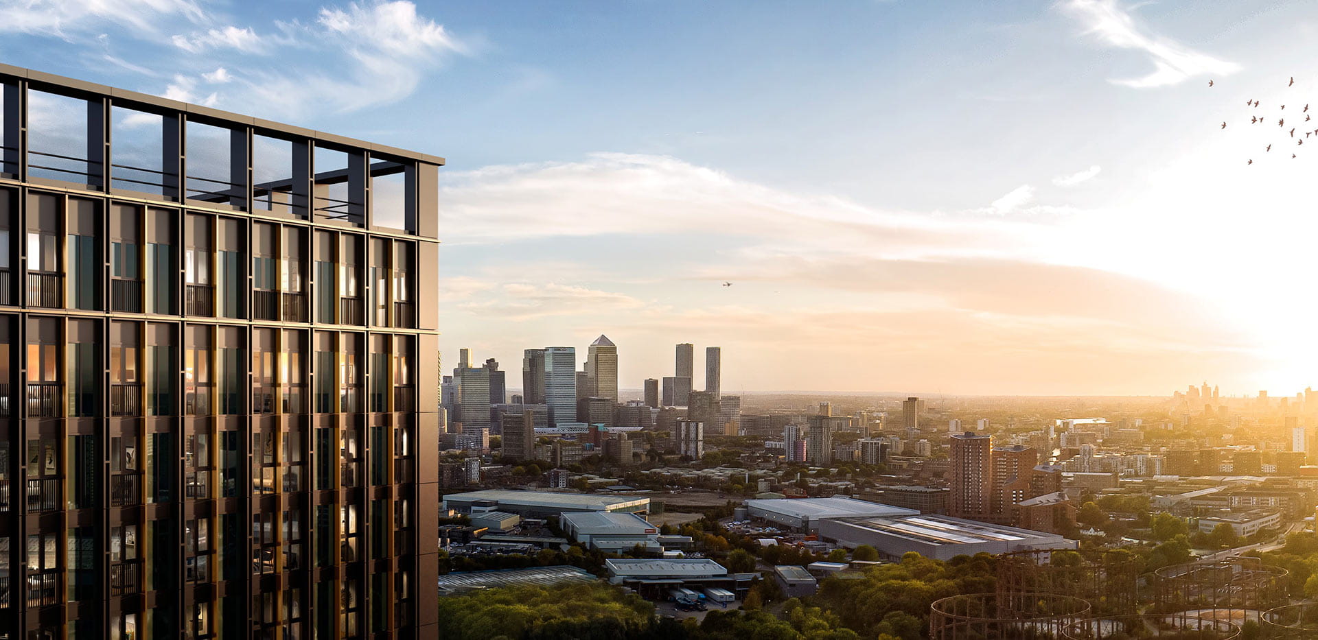 An exterior duck CGI of The Redwood at TwelveTrees Park