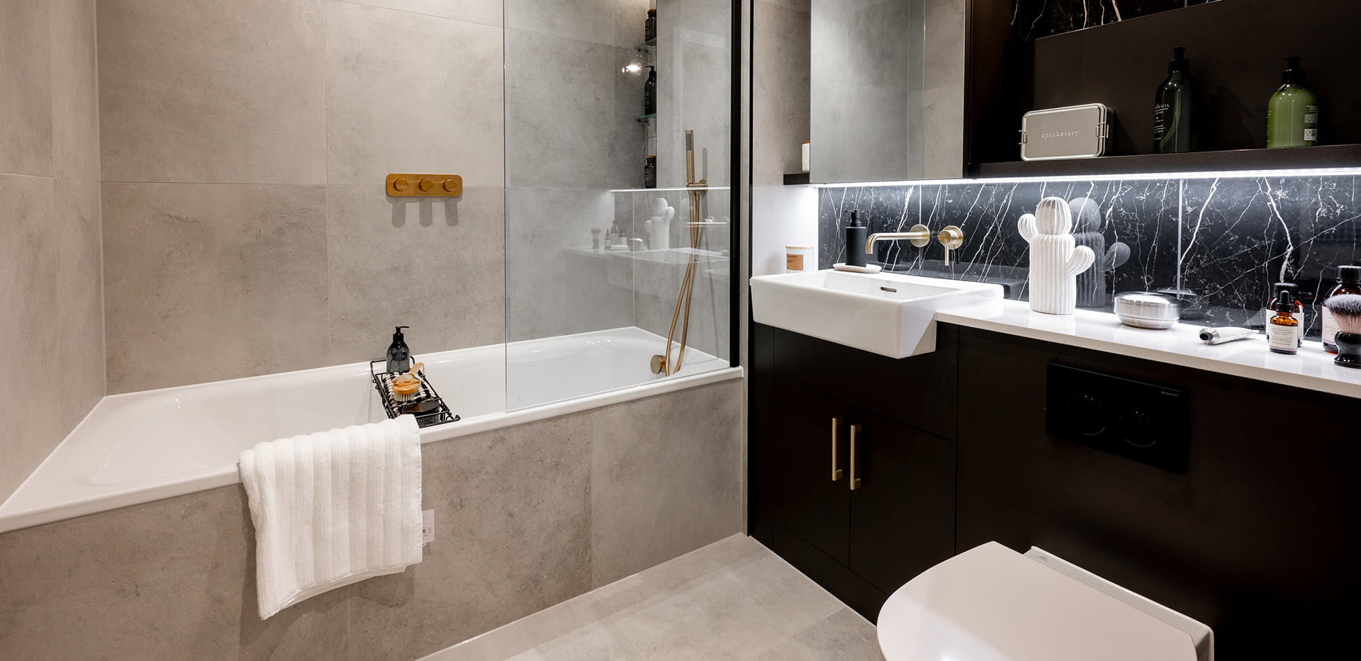 An interior Bathroom at TwelveTrees Park