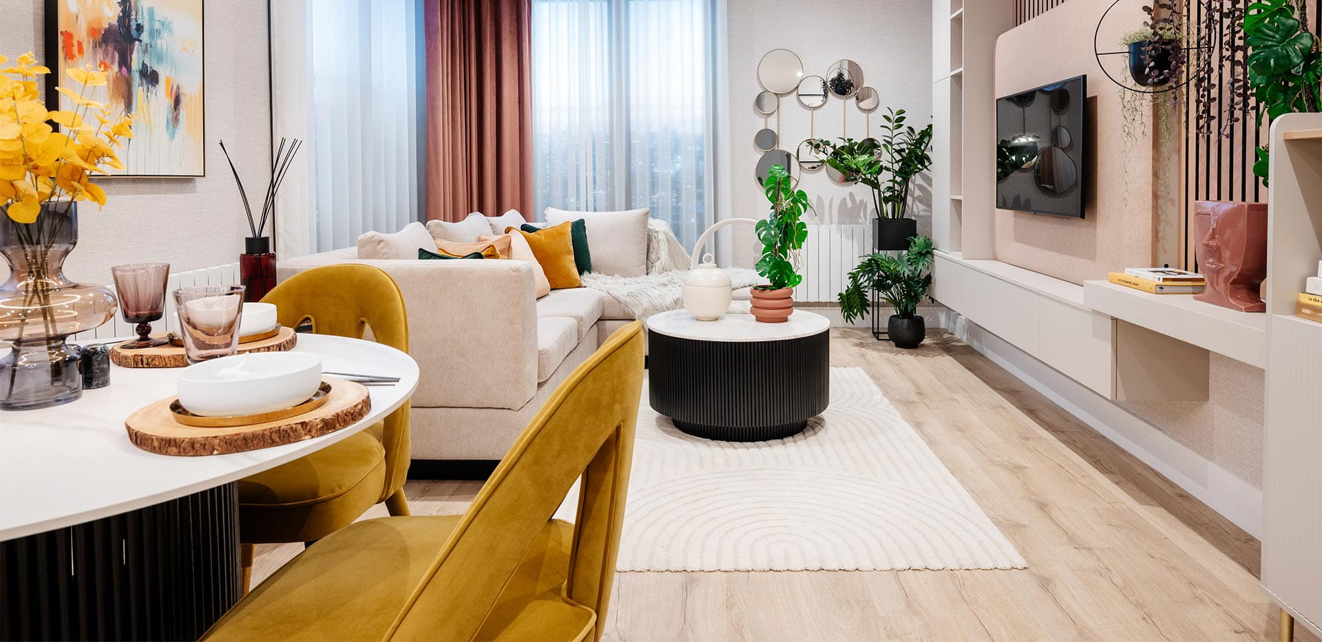 An interior Dining / Living area at TwelveTrees Park