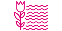 An icon of a flower and water