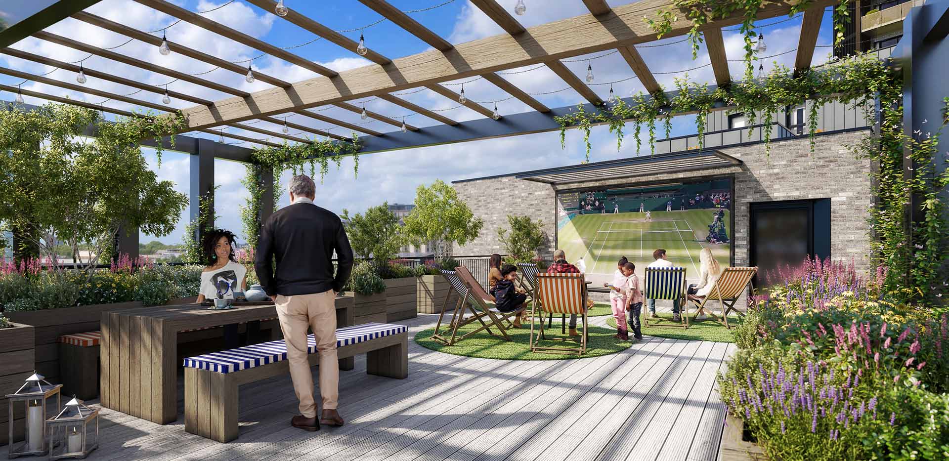 An exterior CGI of Wandsworth Mills