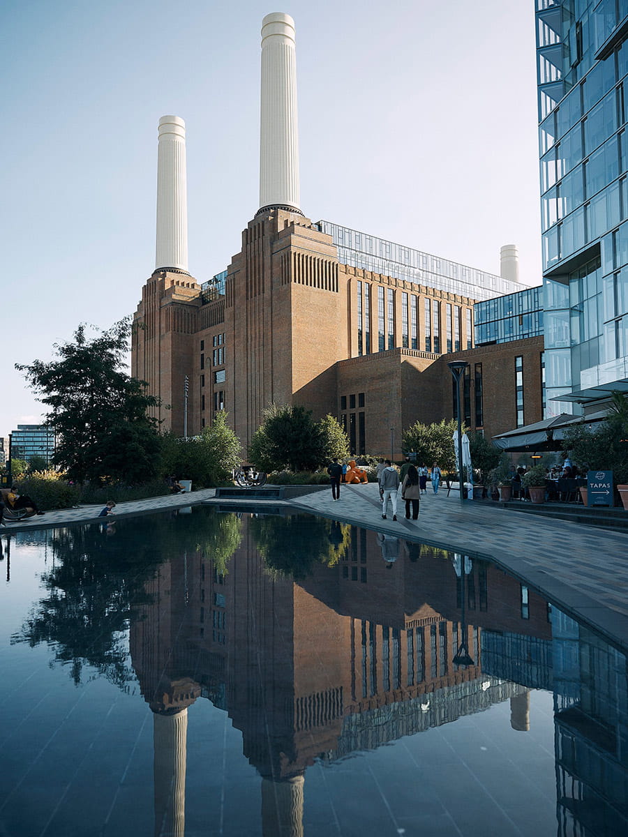An exterior image of Battersea Power Station