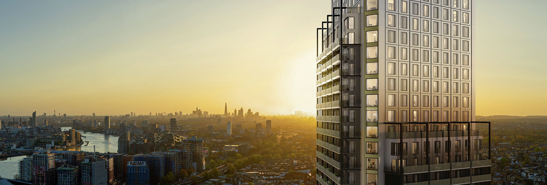 An Exterior CGI of Wandsworth Mills