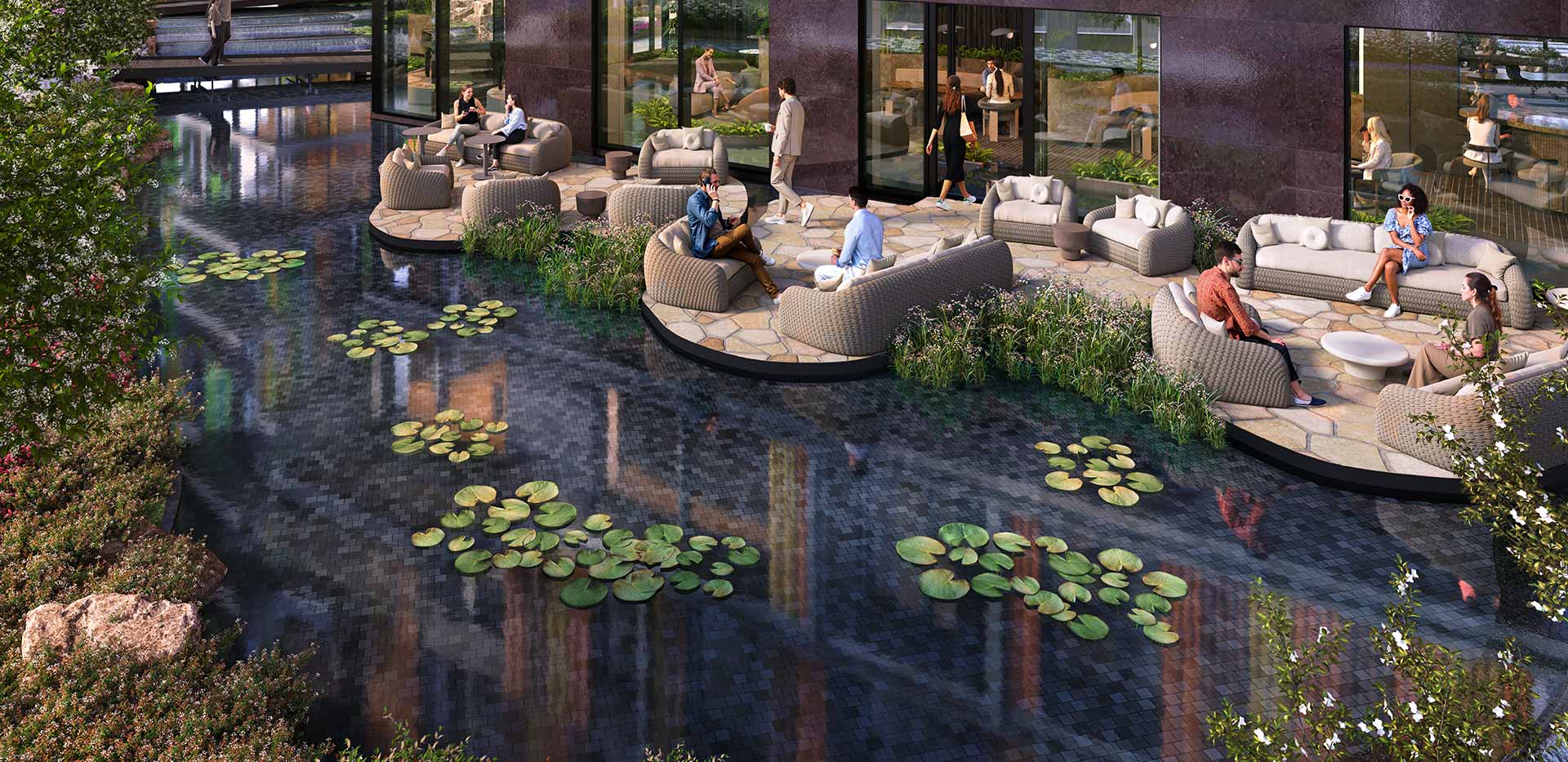 The Cascades peaceful residents' garden