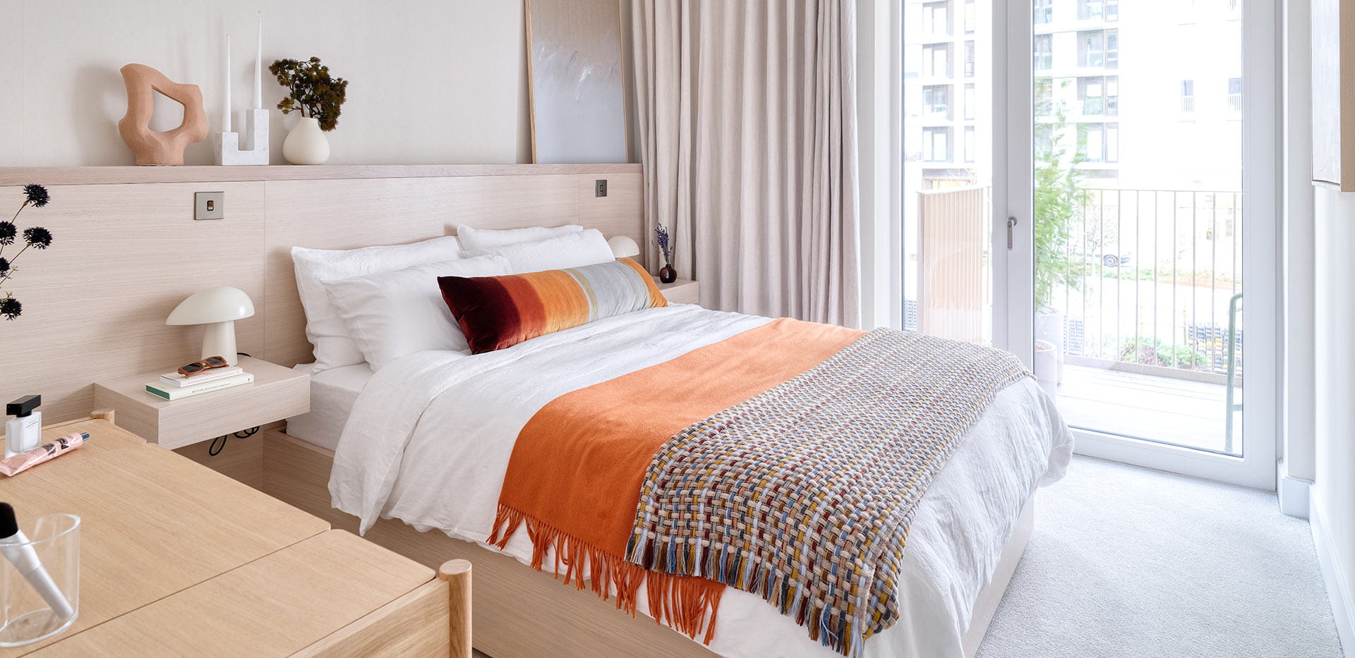 An interior Bedroom with desk image at White City Living