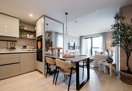 White City Living, spacious kitchen and dining area