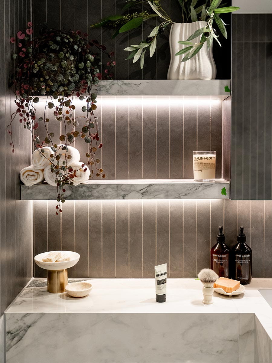 An interior image of the Bedroom close up at apartment S1.04