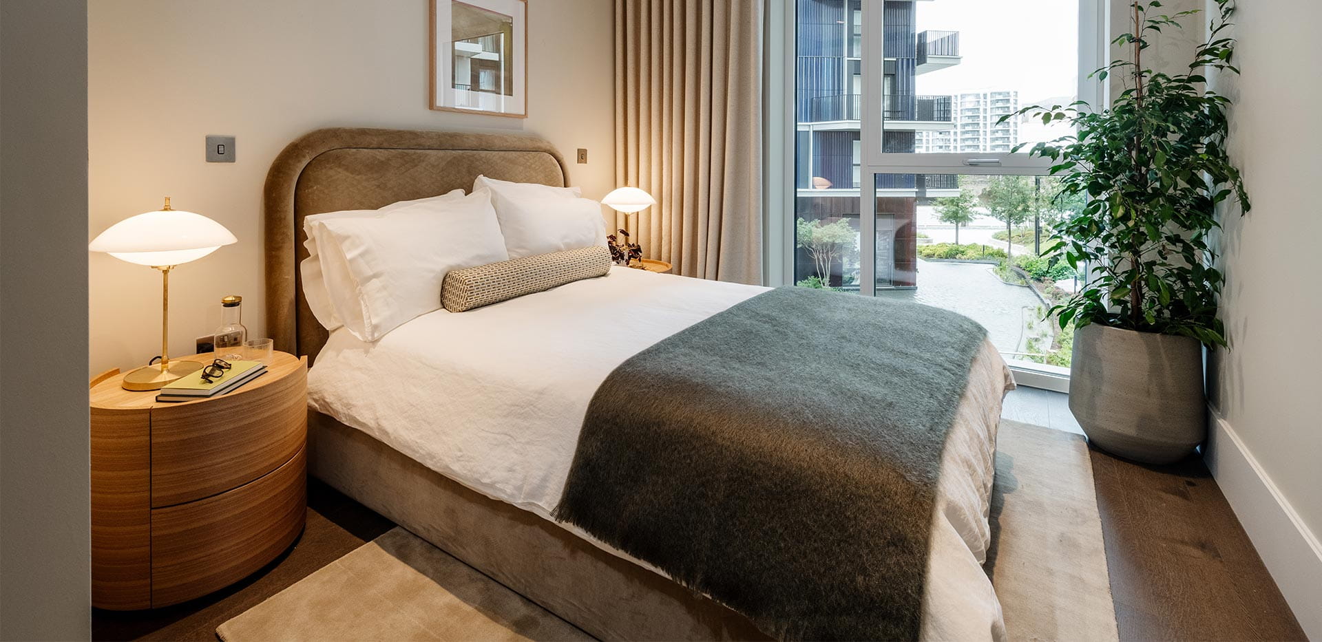 An interior image of the Bedroom at apartment S1.04