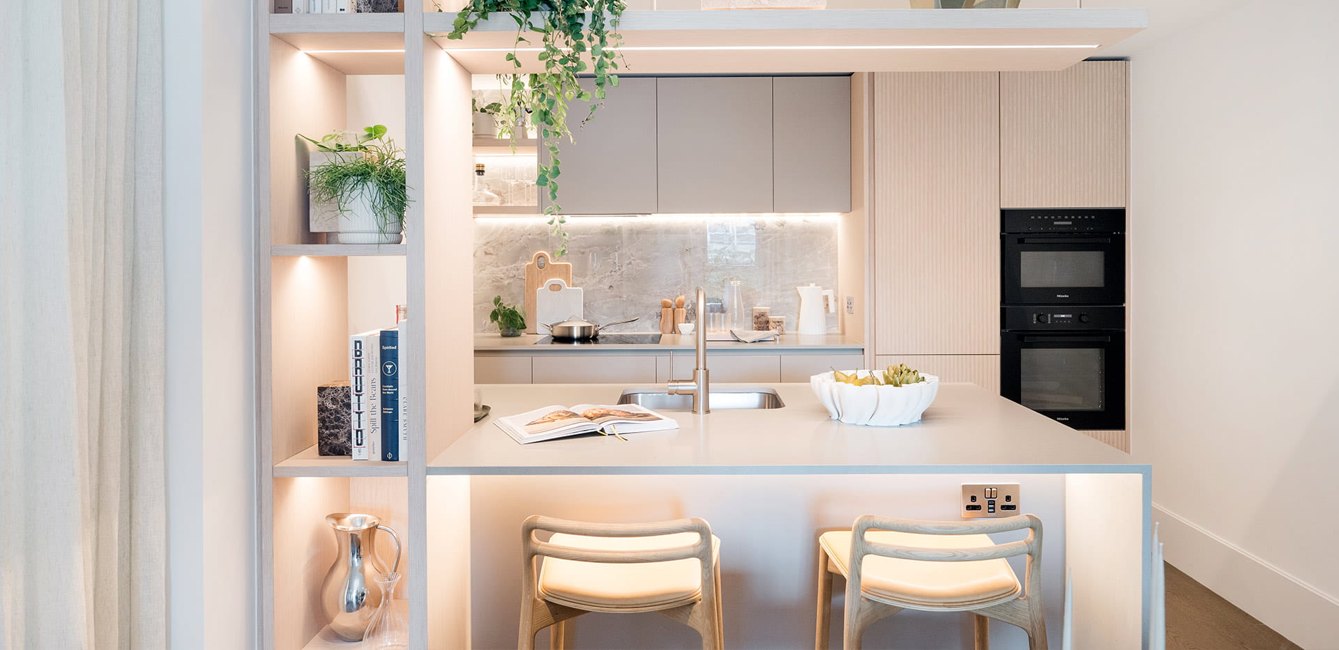 An interior image of the Kitchen at apartment S1.04