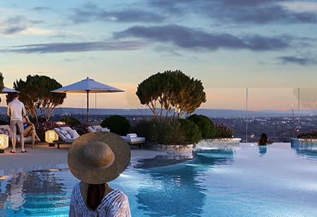 An image of The Beach Club, a luxury rooftop facility at Westmont