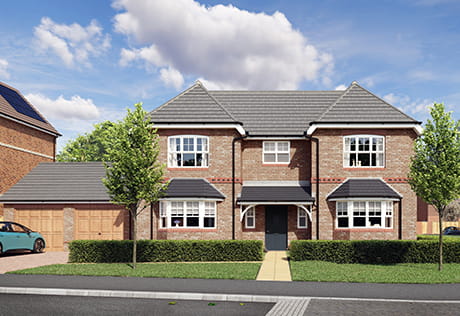 An exterior CGI of The Lowell at Winterbrook Meadows