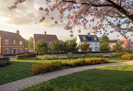 Winterbrook Meadows, street-scene exterior CGI