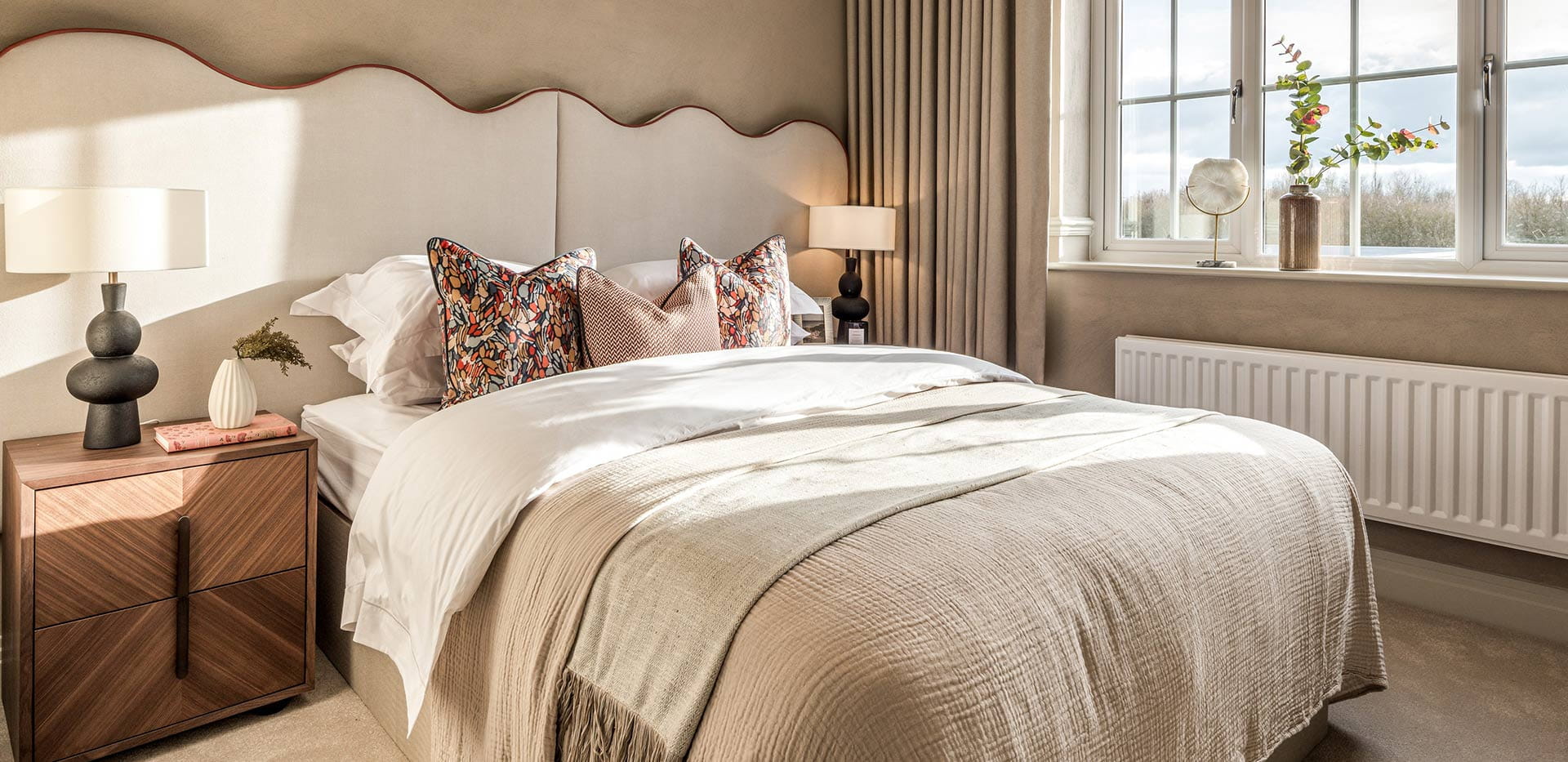 4 bedroom showhome bedroom overlooking the development