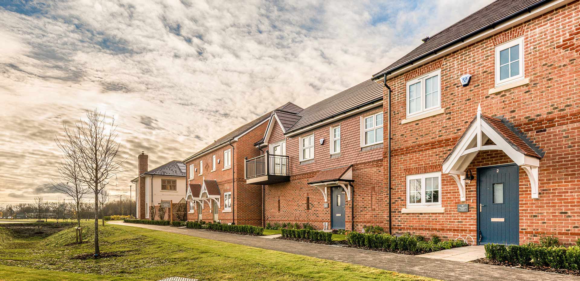 Winterbrook Meadows home exteriors overlooking greenery
