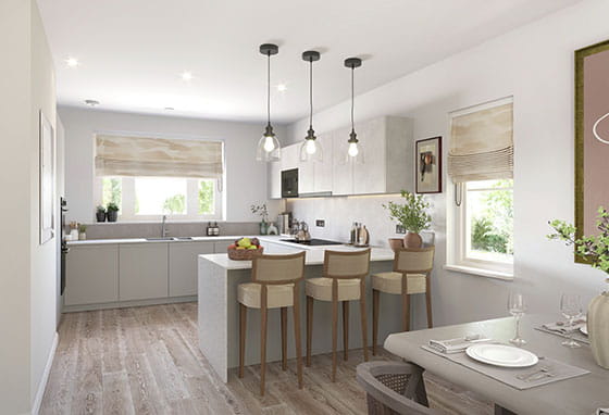 Interior kitchen image at a property within the Springmead Collection