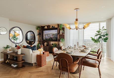 An interior Dining / living area image from Woodberry Down