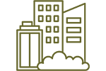 An icon of a city view